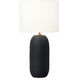 Hable Fanny 28.13 inch 9.00 watt Rough Black Ceramic Table Lamp Portable Light