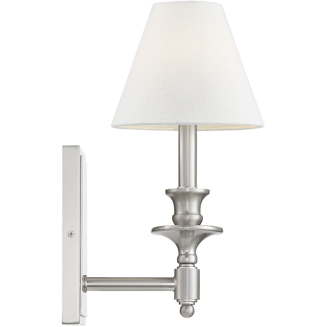Washburn 1 Light 6.9 inch Satin Nickel Wall Sconce Wall Light, Essentials
