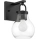 Mansfield 1 Light 7.75 inch Matte Black Vanity Light Wall Light