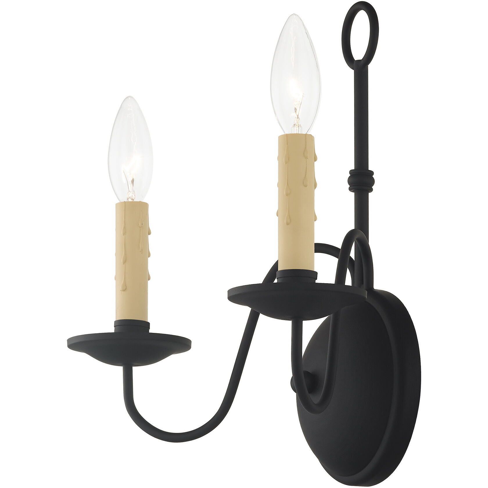 Heritage 2 Light 13 inch Black Wall Sconce Wall Light