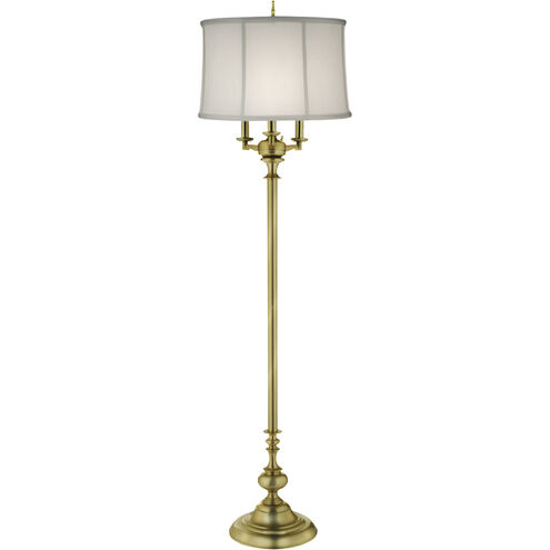 Ellie 62 inch 150.00 watt Satin Brass Floor Lamp Portable Light