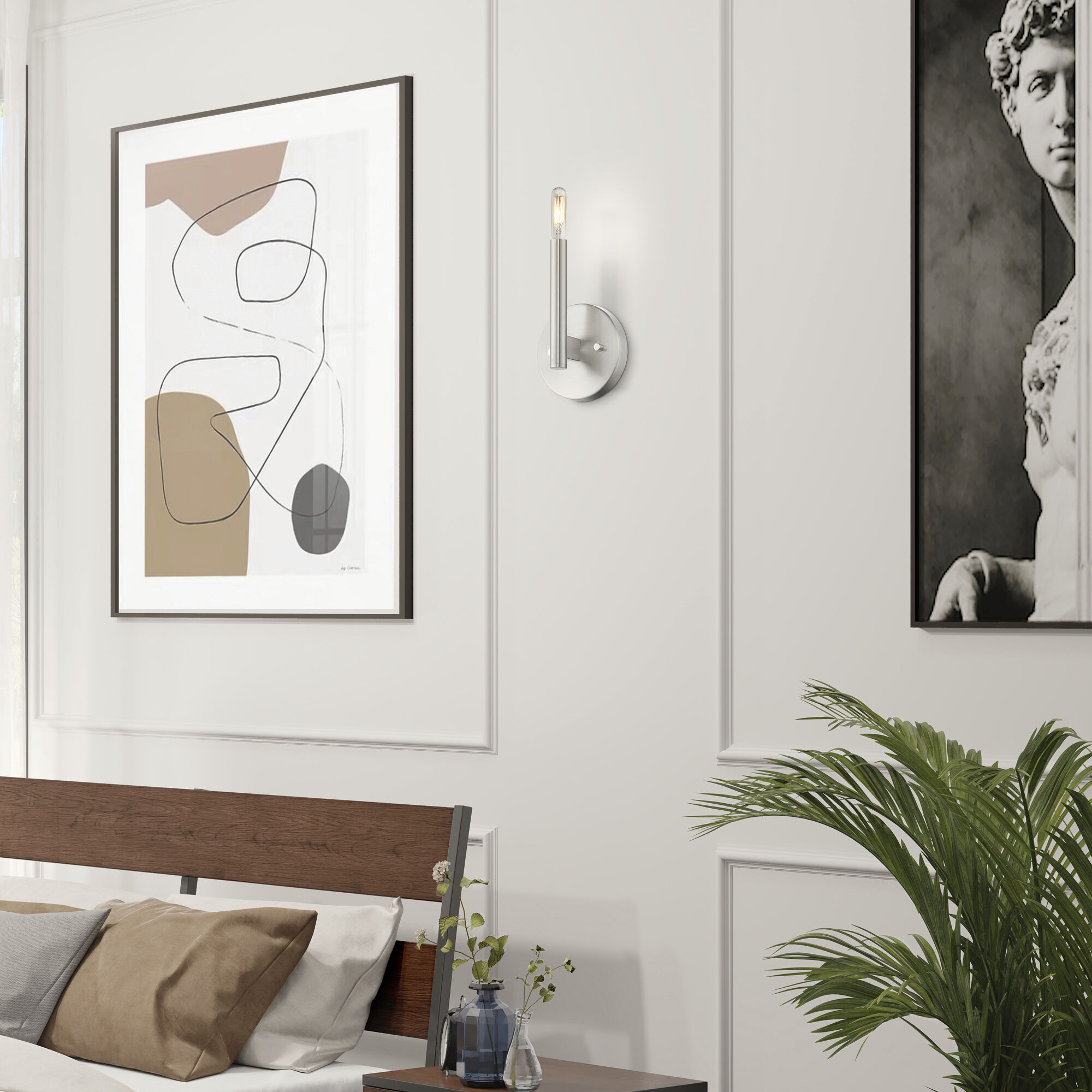 Copenhagen 1 Light 5.13 inch Brushed Nickel ADA Wall Sconce Wall Light, Single