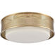 Esteem 2 Light 13 inch Aged Brass Flush Mount Ceiling Light