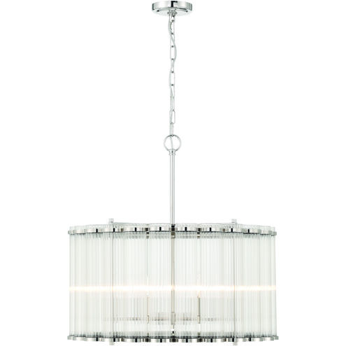 Glasbury 6 Light 23.75 inch Nickel Chandelier Ceiling Light