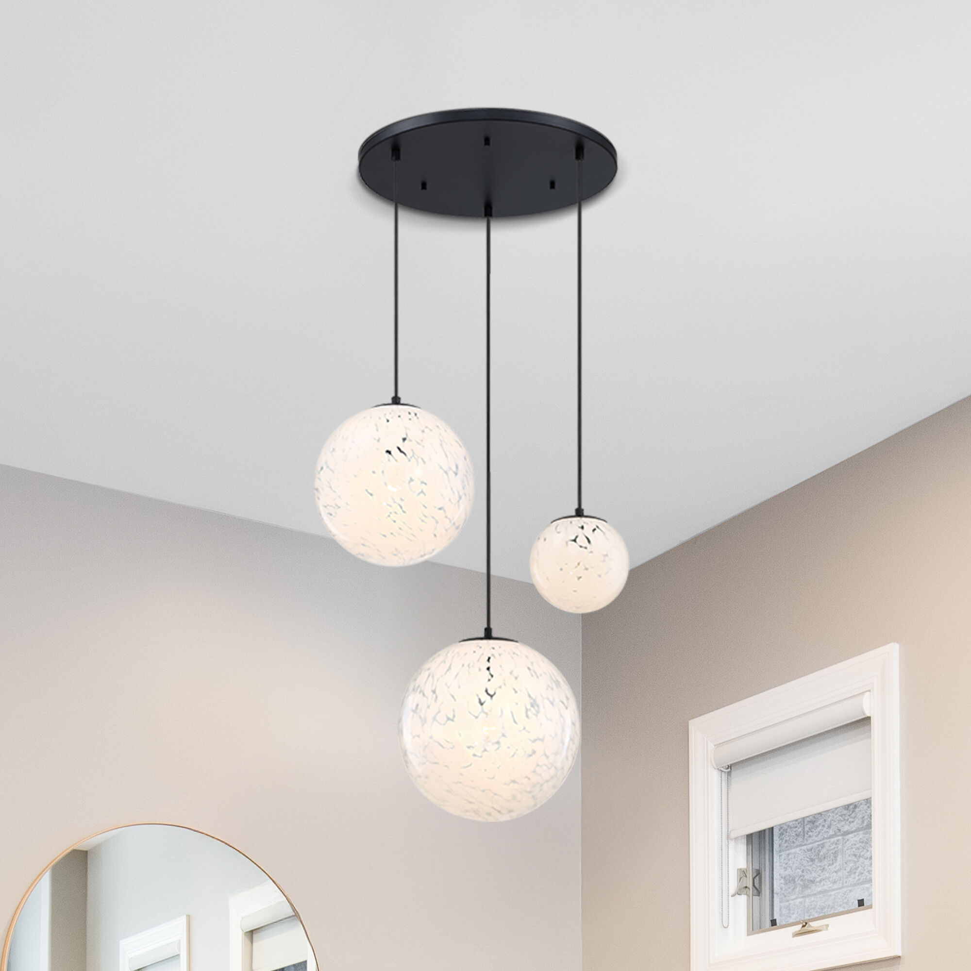Circo LED 28.75 inch Matte Black Chandelier Ceiling Light