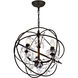 Campechia 3 Light 13 inch Brown Up Mini Chandelier Ceiling Light