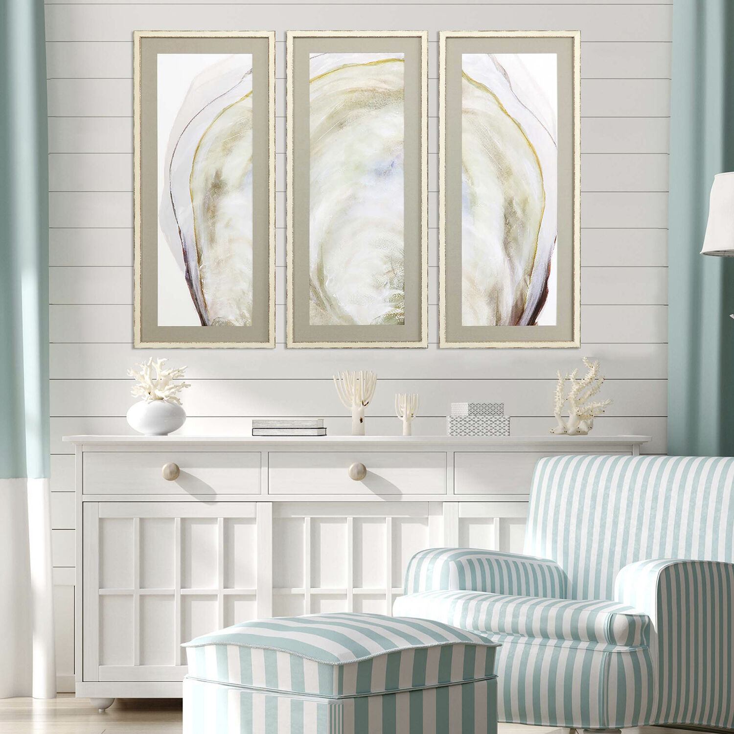 Abstract Yellow and Neutral and White and Gray Framed Art