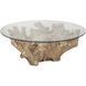 Yava 32 inch Natural with Clear Coffee Table