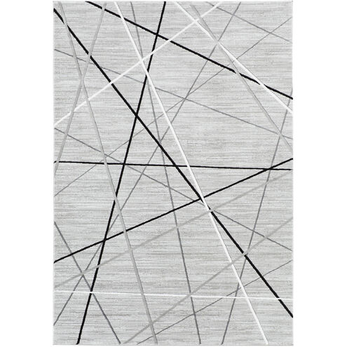 Sesia 90 X 63 inch Light Grey Rug in 5 x 7