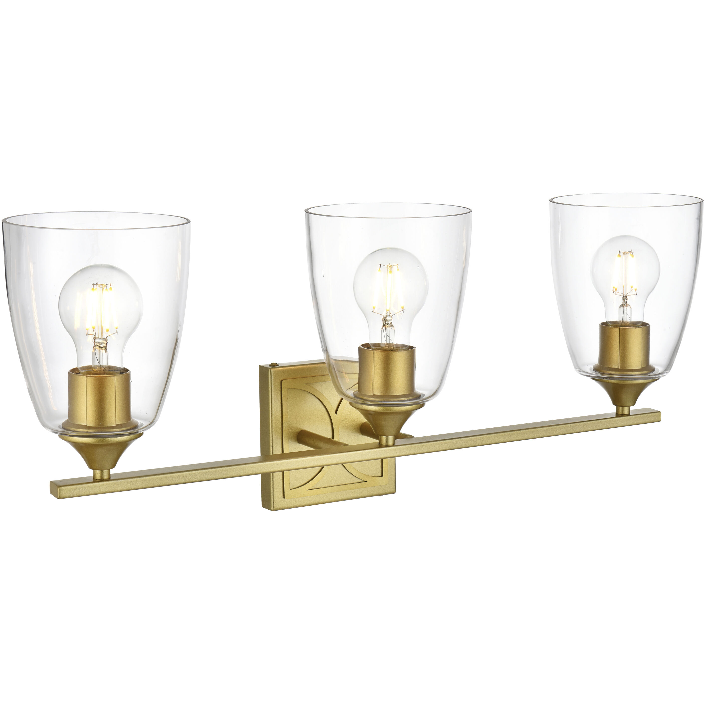Harris 3 Light 24 inch Brass Bath Sconce Wall Light