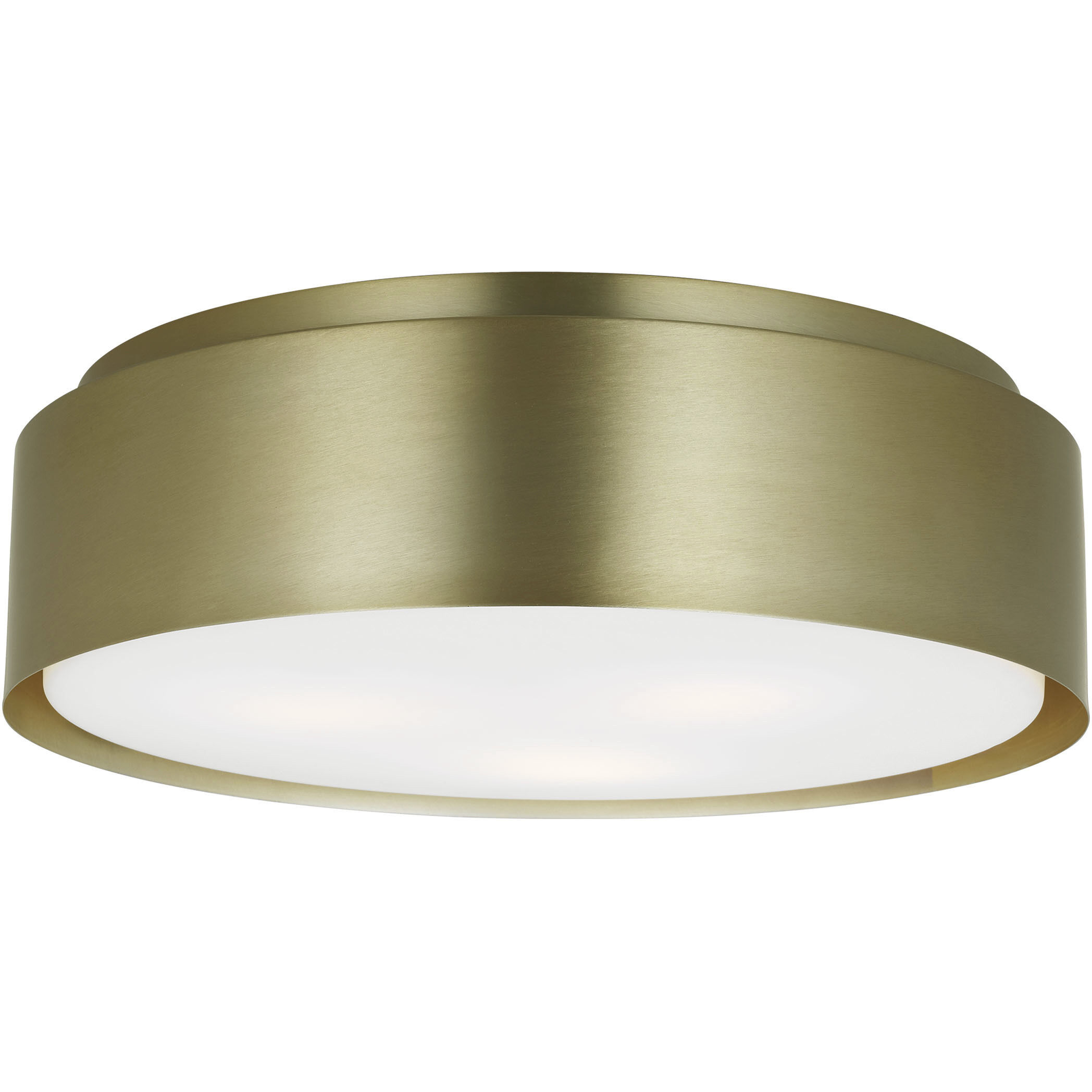 Drew & Jonathan Dartmore 3 Light 18 inch Satin Brass Flush Mount Ceiling Light, Large