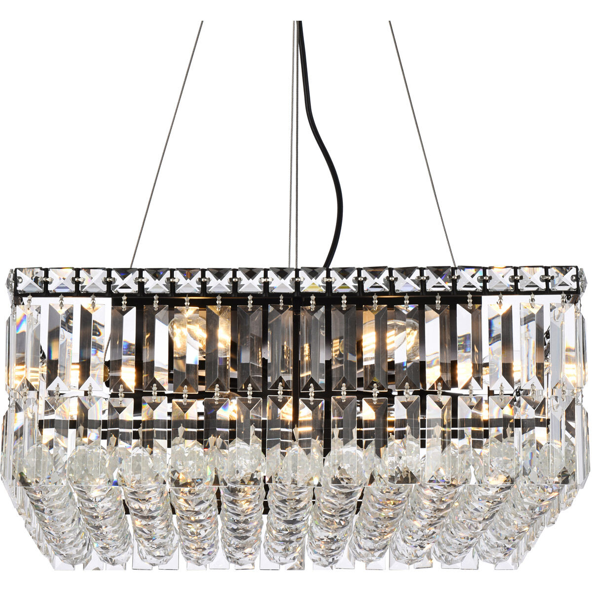 Maxime 12 Light 20 inch Black and Clear Chandelier Ceiling Light in Royal Cut