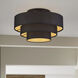 Sentosa 4 Light 21 inch Black Semi Flush Mount Ceiling Light, Extra Large