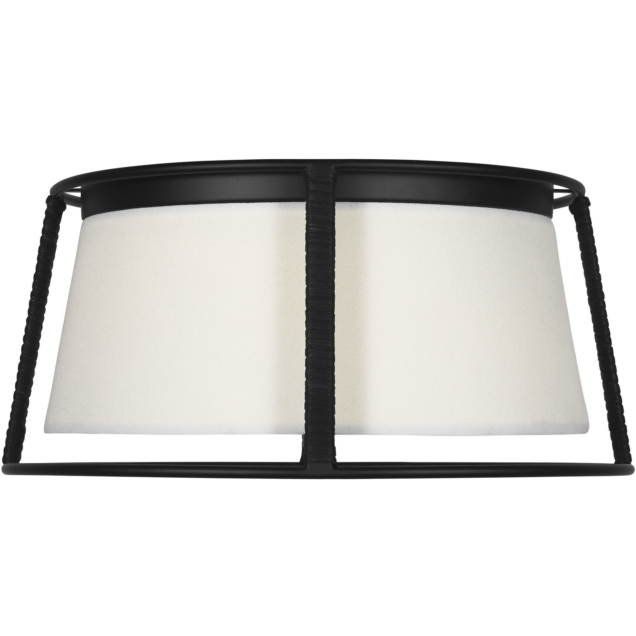 Drew & Jonathan Cortes 2 Light 13.5 inch Midnight Black Flush Mount Ceiling Light, Medium