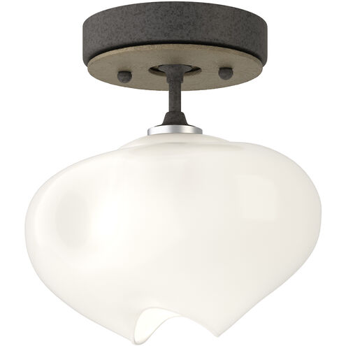 Ume 1 Light 6.3 inch Natural Iron and Soft Gold Semi-Flush Ceiling Light in Natural Iron/Soft Gold, Frosted
