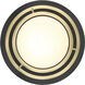 Beam Me Up LED 11 inch Coal And Satin Brass Flush Mount Ceiling Light