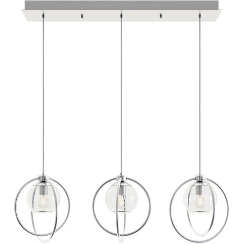 Jamie 3 Light 12.25 inch Satin Nickel Mini Pendant Ceiling Light