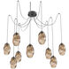 Ellisse 9 Light 15.5 inch Matte Black Swag Multi-Pendant Ceiling Light in Bronze Optic