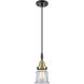 Downtown Urban Canton 1 Light 5.25 inch Black Antique Brass Mini Pendant Ceiling Light in Clear