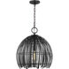 Hanalei 1 Light 16 inch Midnight Black Pendant Ceiling Light