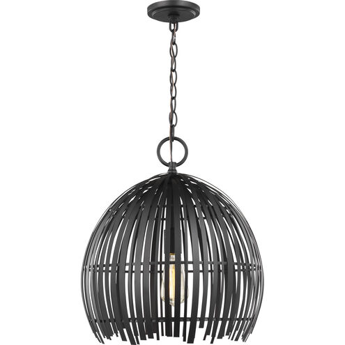 Hanalei 1 Light 16 inch Midnight Black Pendant Ceiling Light