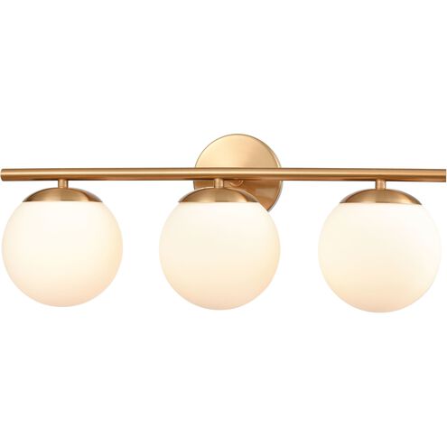 Hollywood Blvd. 3 Light 22 inch Satin Brass Vanity Light Wall Light