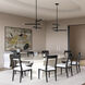 Zane 6 Light 33 inch Matte Black Chandelier Ceiling Light