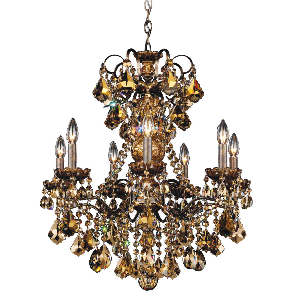 New Orleans 7 Light 24 inch Heirloom Bronze Chandelier Ceiling Light in Heritage