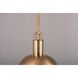 Forked LED 13.39 inch Brass Pendant Ceiling Light