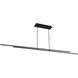 Mick De Giulio Stagger 2 LED 84 inch Nightshade Black Linear Suspension Ceiling Light, Integrated LED
