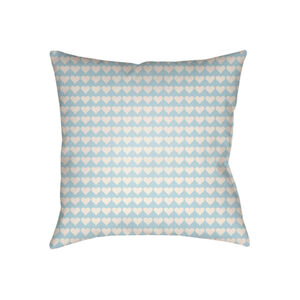 Littles 20 X 20 inch White and Blue Outdoor Throw Pillow