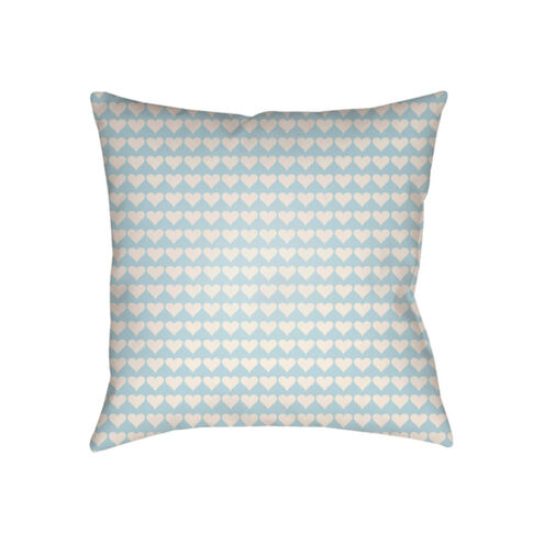 Littles 22 X 22 inch White and Blue Outdoor Throw Pillow