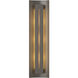 Gallery 3 Light 7.1 inch Dark Smoke ADA Sconce Wall Light in Ivory Art