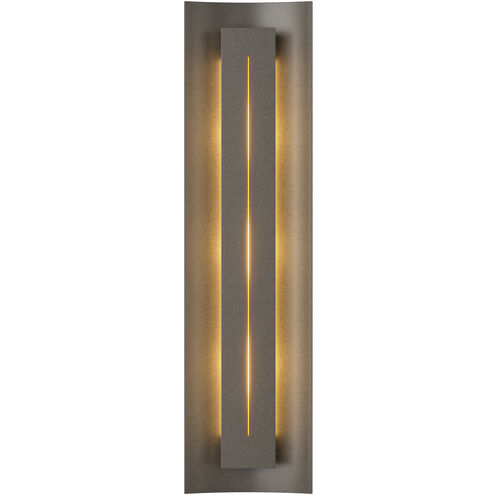 Gallery 3 Light 7.1 inch Dark Smoke ADA Sconce Wall Light in Ivory Art
