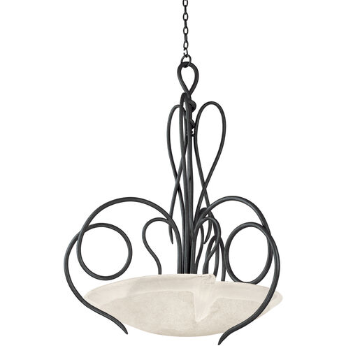 Tribecca 6 Light 37 inch Tortoise Shell Pendant Ceiling Light in Bowl glass, 31" Frost