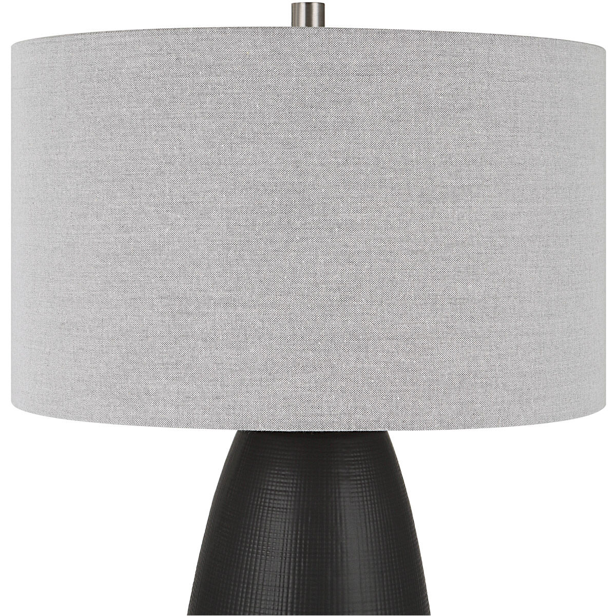 Twilight 27 inch 150.00 watt Satin Black Glaze and Brushed Nickel Table Lamp Portable Light