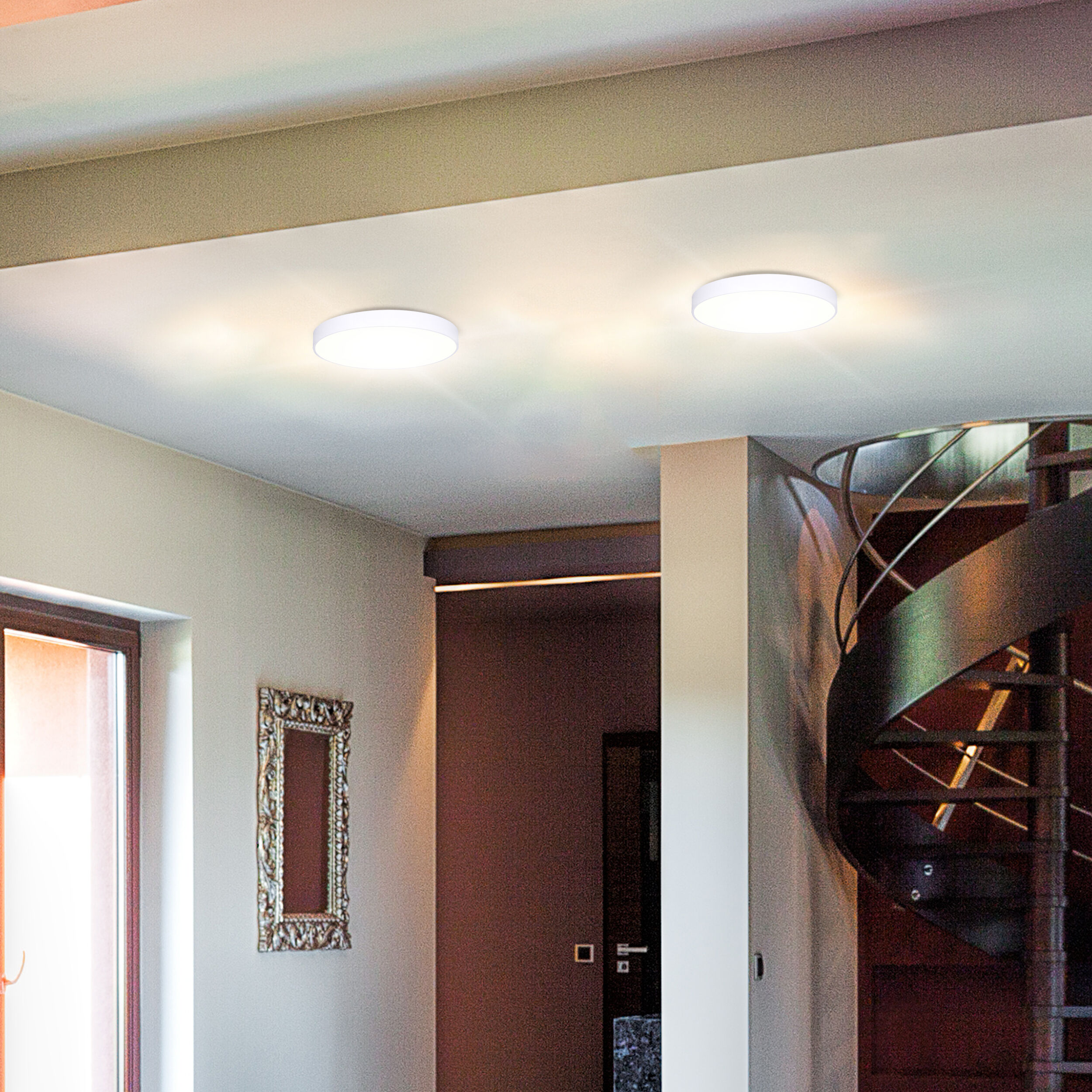 Madison 14 inch White Flush Mount Ceiling Light