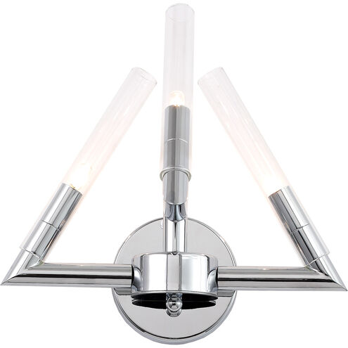 Matrix 3 Light 9.58 inch Chrome Wall Sconce Wall Light