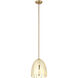 Chroman Empire 1 Light 9.85 inch Satin Gold Pendant Ceiling Light
