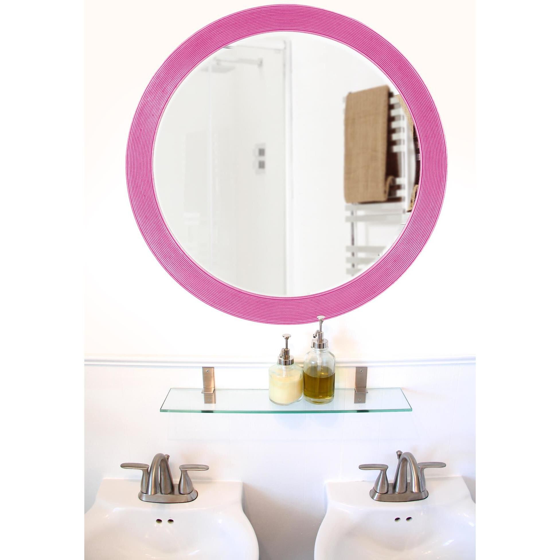 Virginia Glossy Hot Pink Wall Mirror