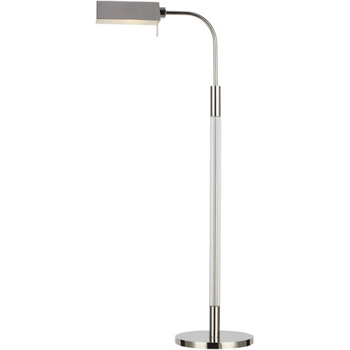 Robert 50 inch 9.50 watt Polished Nickel / Clear Acrylic Task Floor Lamp Portable Light