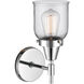 Caden 1 Light 5 inch Polished Chrome Sconce Wall Light in Clear Glass