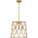 Rellie 3 Light 16 inch Aged Brass Pendant Ceiling Light