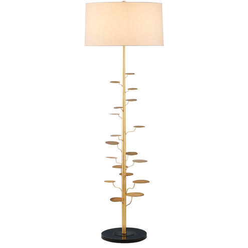 Vittoria 66.75 inch 150 watt Antique Gold Leaf Floor Lamp Portable Light