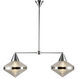 Willard 2 Light 40.63 inch Polished Nickel Linear Pendant Ceiling Light in Clear Prismatic Glass