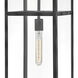 Estate Series Porter Outdoor Wall Mount Lantern in Aged Zinc, Non-LED, Open Air