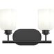 Reines 2 Light 14.75 inch Matte Black Bath Vanity Wall Light