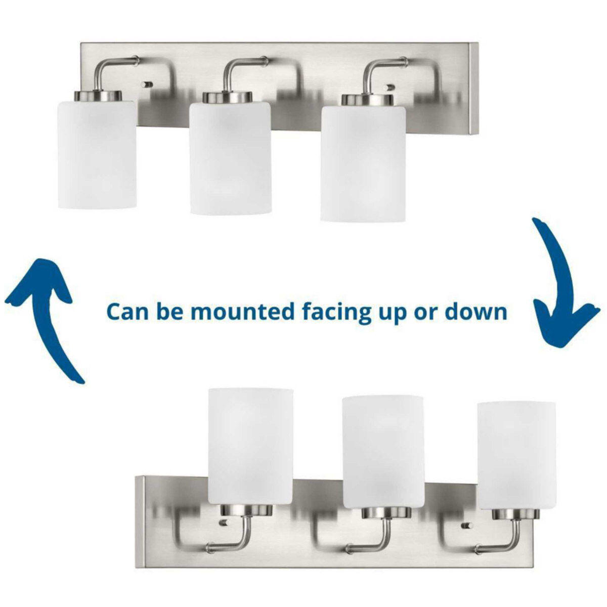 Merry 3 Light 24 inch Brushed Nickel Bath Vanity Light Wall Light