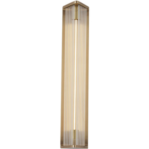Sabre LED 4.38 inch Vintage Brass Bath Vanity Light Wall Light