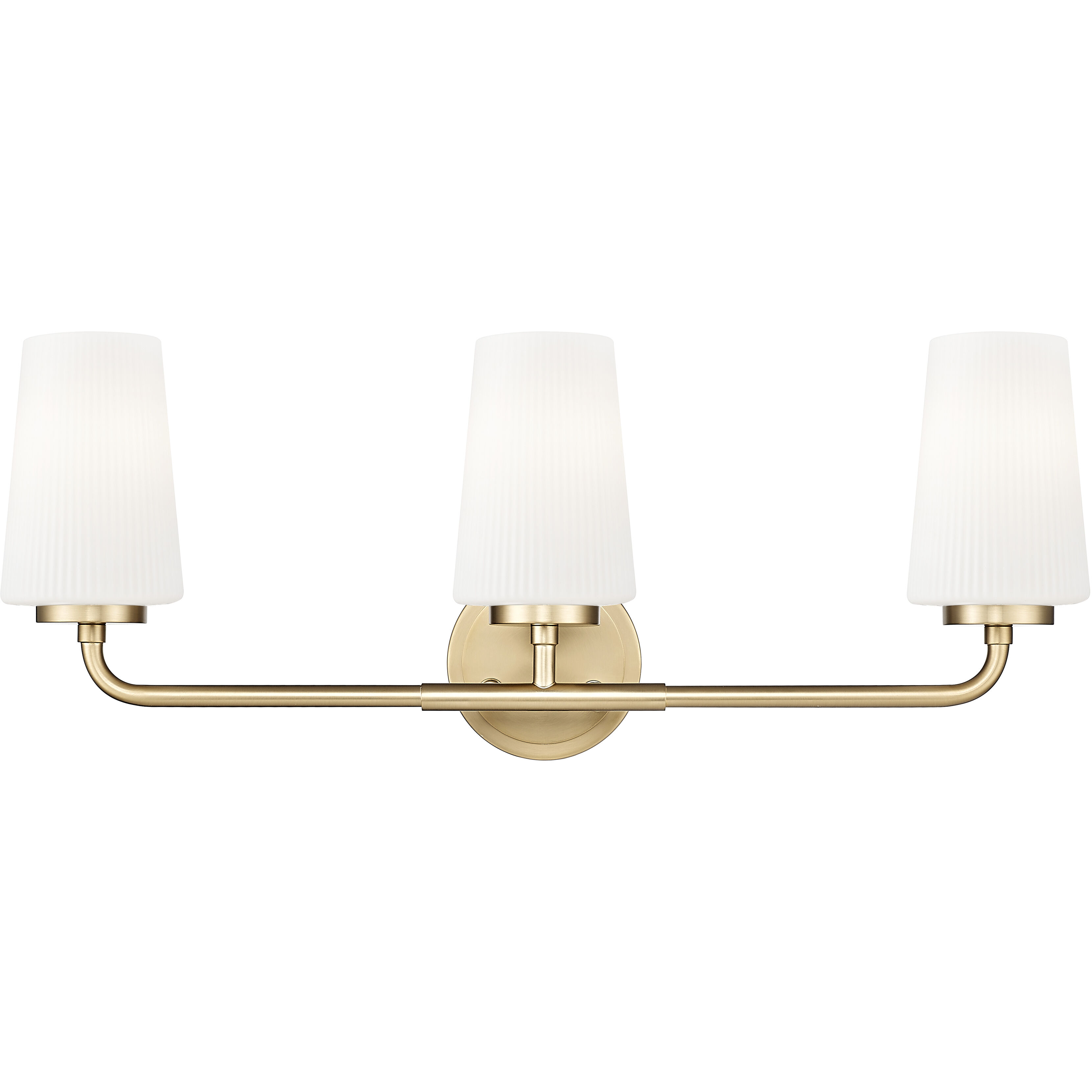 Montford 3 Light 24 inch Modern Gold Bath Vanity Light Wall Light